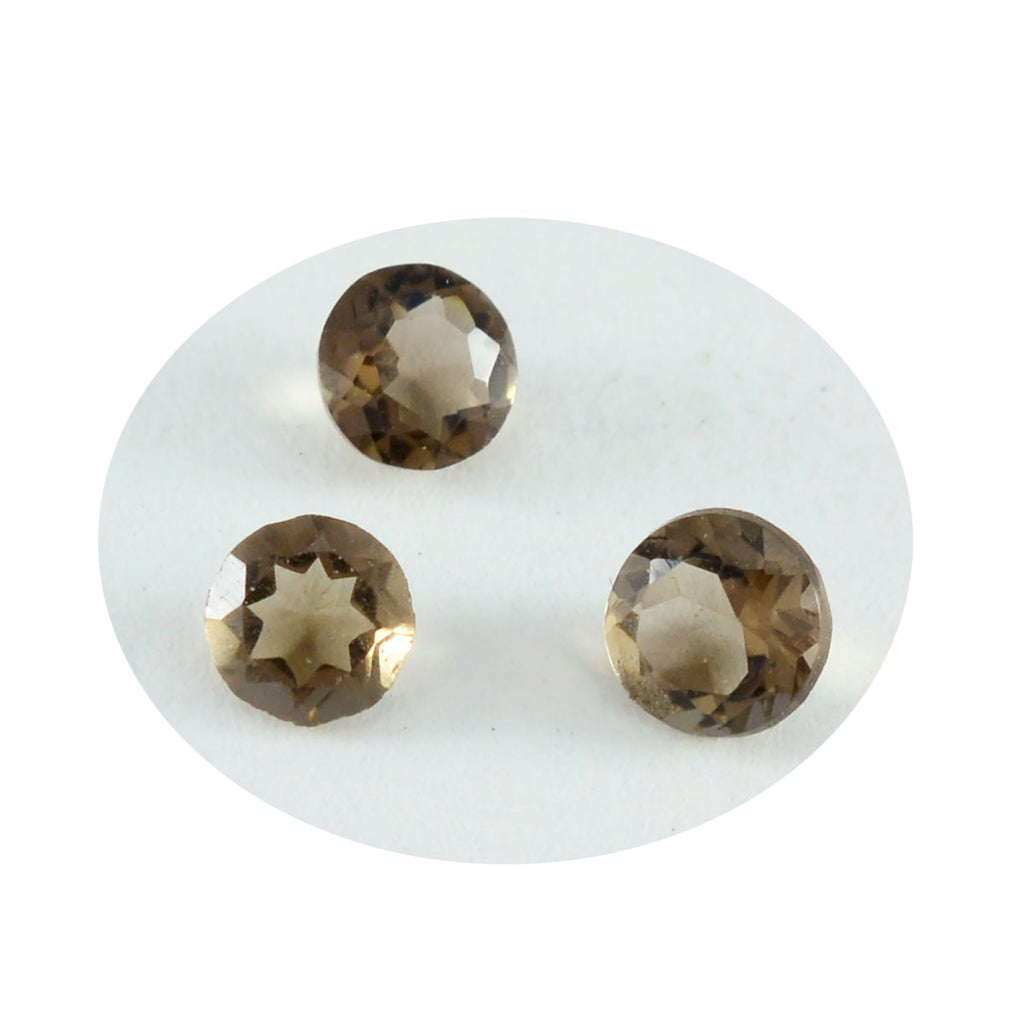 Smoky Quartz 10PC Tiny 3x3 MM Round Faceted Brown Fiery Semi Precious Gems
