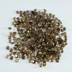 Smoky Quartz 10PC Tiny 3x3 MM Round Faceted Brown Fiery Semi Precious Gems