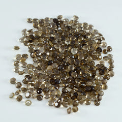 Smoky Quartz 10PC Tiny 3x3 MM Round Faceted Brown Fiery Semi Precious Gems
