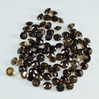 Smoky Quartz 10PC Tiny 4x4 MM Round Faceted Brown Brilliant Semi Precious Loose Gems