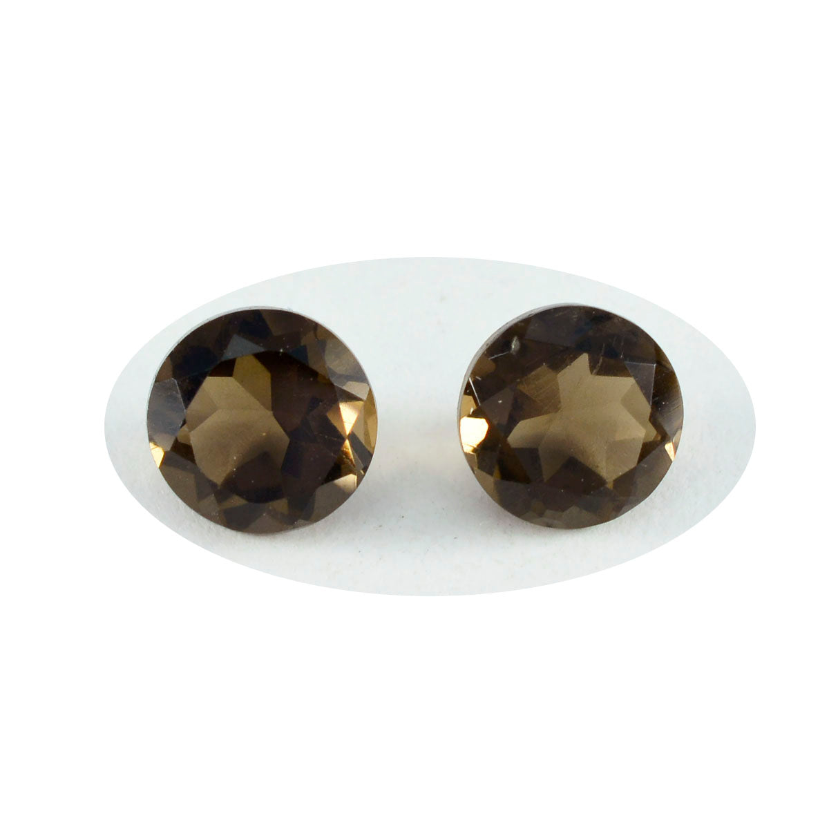 Smoky Quartz 1PC Medium 9x9 MM Round Faceted Brown Lustrous Semi Precious Loose Gemstone