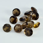 Smoky Quartz 1PC Medium 9x9 MM Round Faceted Brown Lustrous Semi Precious Loose Gemstone