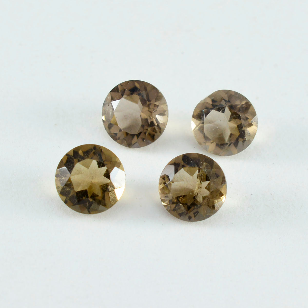 Smoky Quartz 1PC Large 10x10 MM Round Faceted Brown Shine Semi Precious Loose Gemstones Image principale du produit