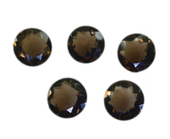 Smoky Quartz 1PC Large 10x10 MM Round Faceted Brown Shine Semi Precious Loose Gemstones