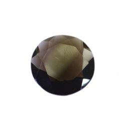 Smoky Quartz 1PC Chunky 13x13 MM Round Faceted Brown Natural Semi Precious Loose Gemstone