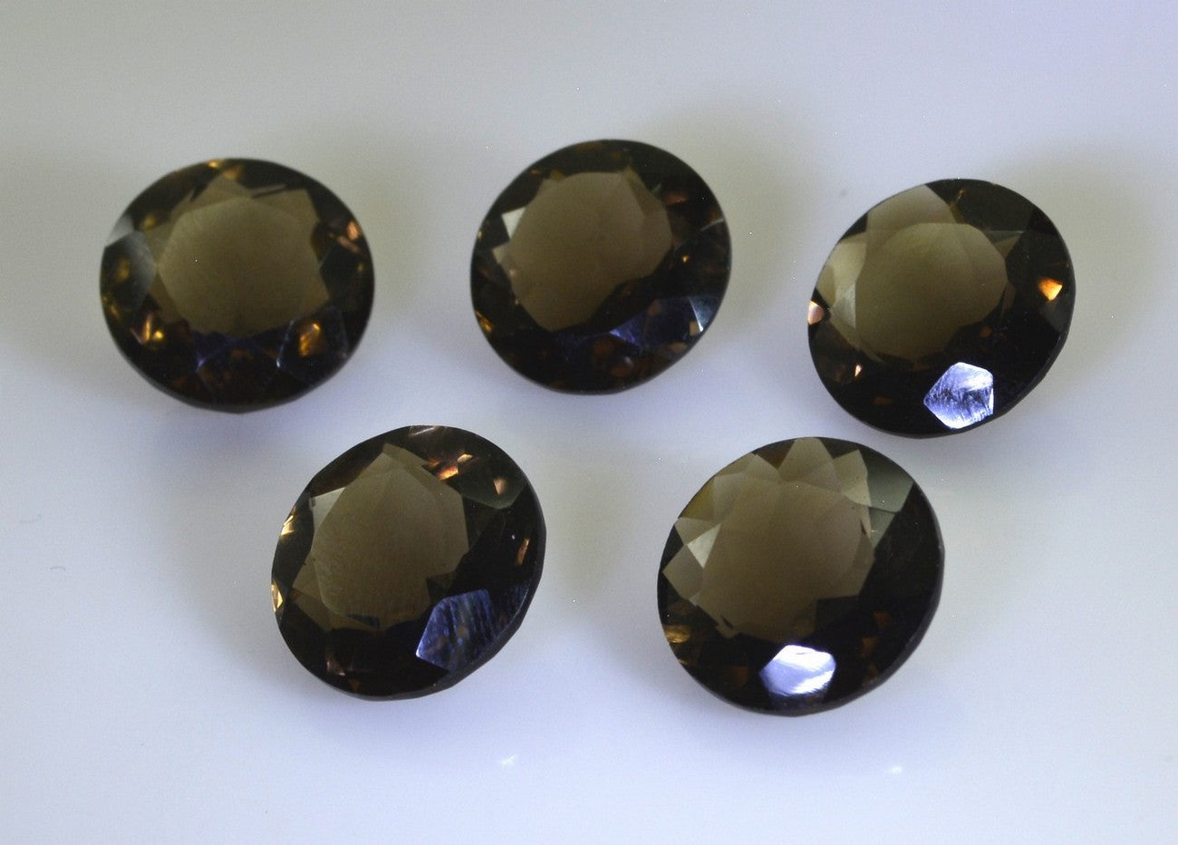 Smoky Quartz 1PC Chunky 16x16 MM Round Faceted Brown Pure Semi Precious Loose Gems