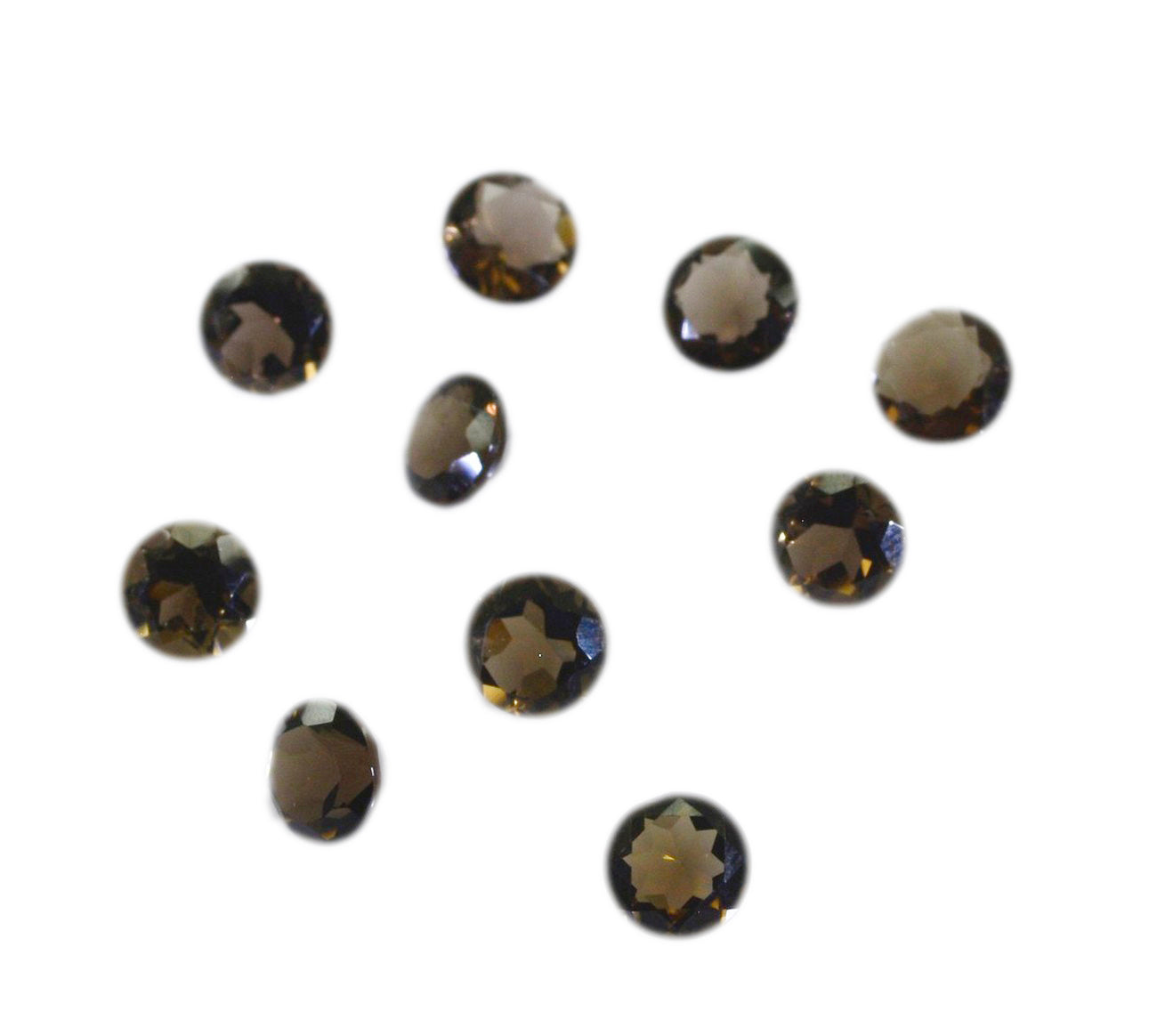 Smoky Quartz 10PC Tiny 4x4 MM Round Faceted Brown Brilliant Semi Precious Loose Gems