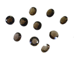 Smoky Quartz 10PC Tiny 5x5 MM Round Faceted Brown Sparkling Semi Precious Loose Gemstone