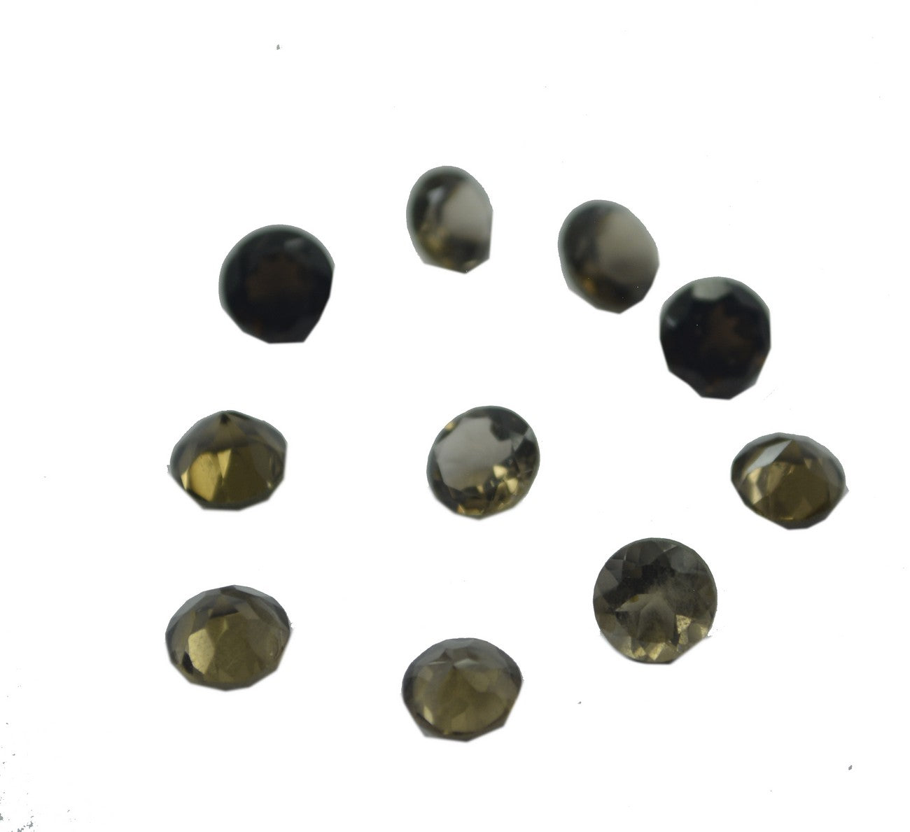 Smoky Quartz 1PC Tiny 6x6 MM Round Faceted Brown Polished Semi Precious Loose Gemstones