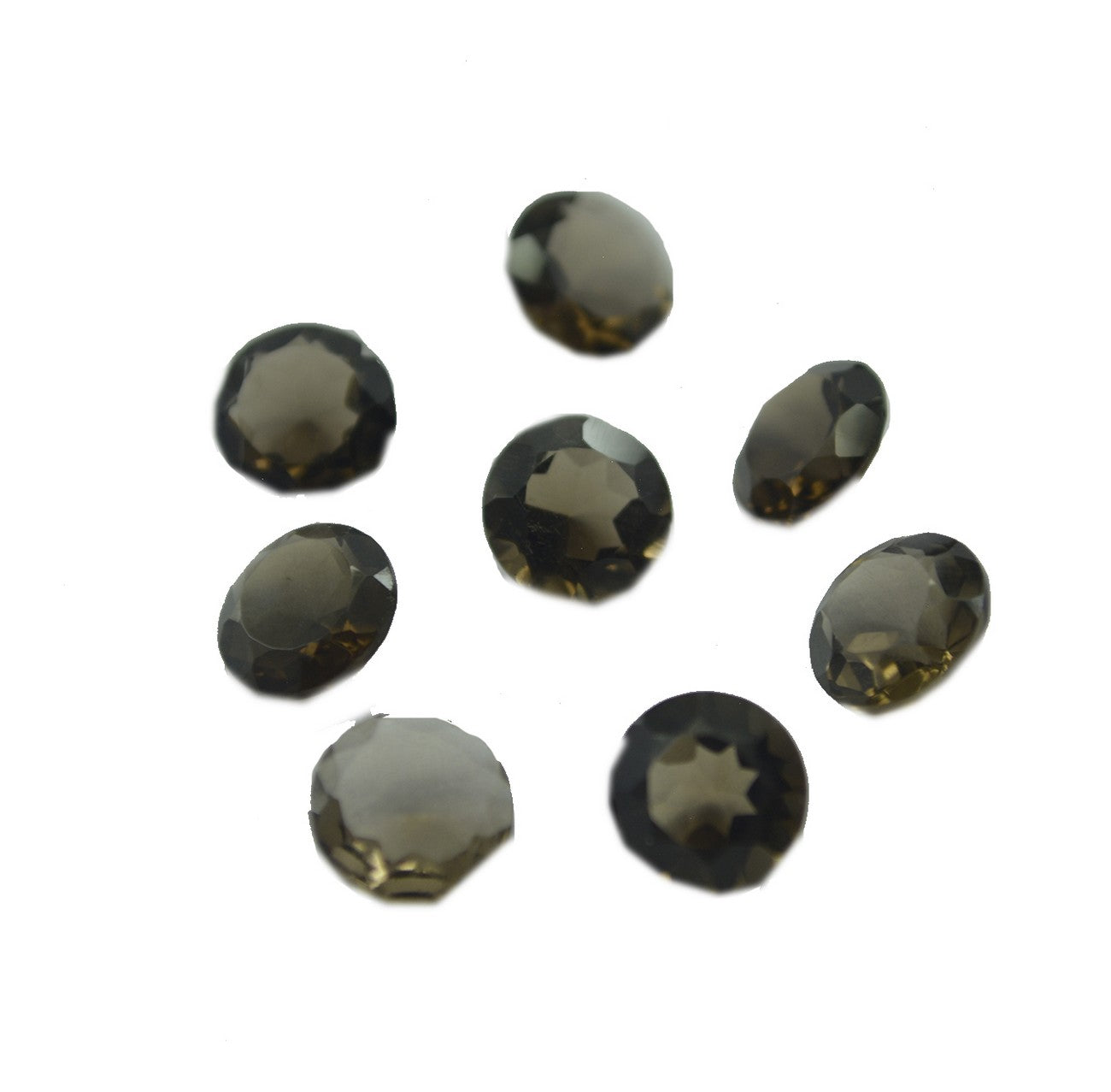 Smoky Quartz 1PC Small 7x7 MM Round Faceted Brown Splendid Semi Precious Gems