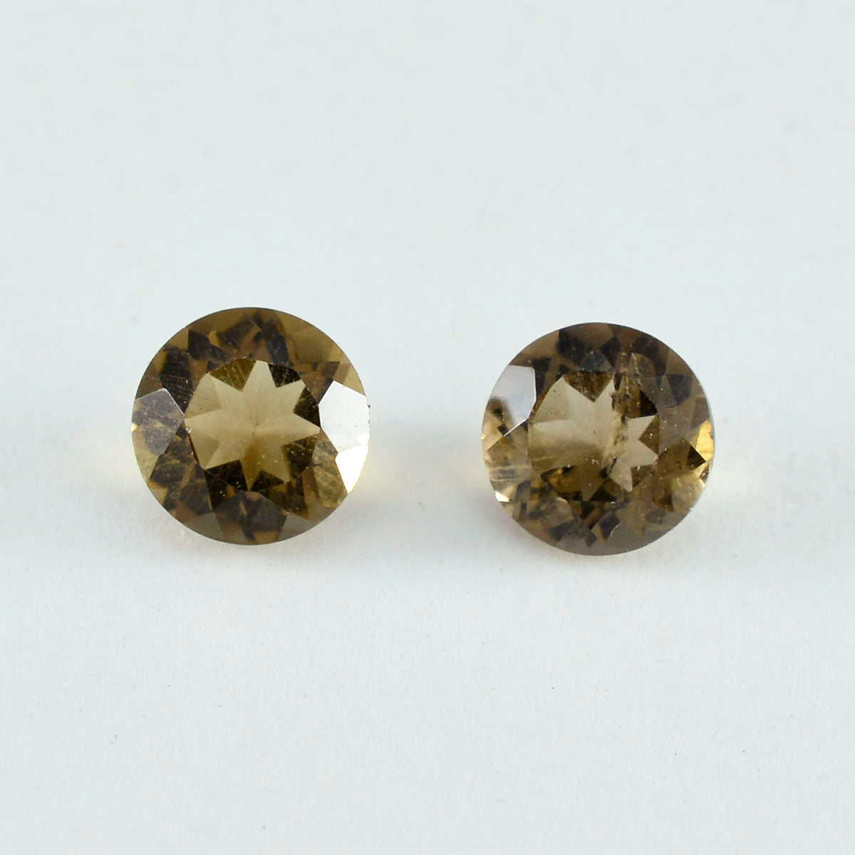 Smoky Quartz 1PC Small 8x8 MM Round Faceted Brown Luster Semi Precious Loose Gems