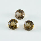 Smoky Quartz 1PC Medium 9x9 MM Round Faceted Brown Lustrous Semi Precious Loose Gemstone