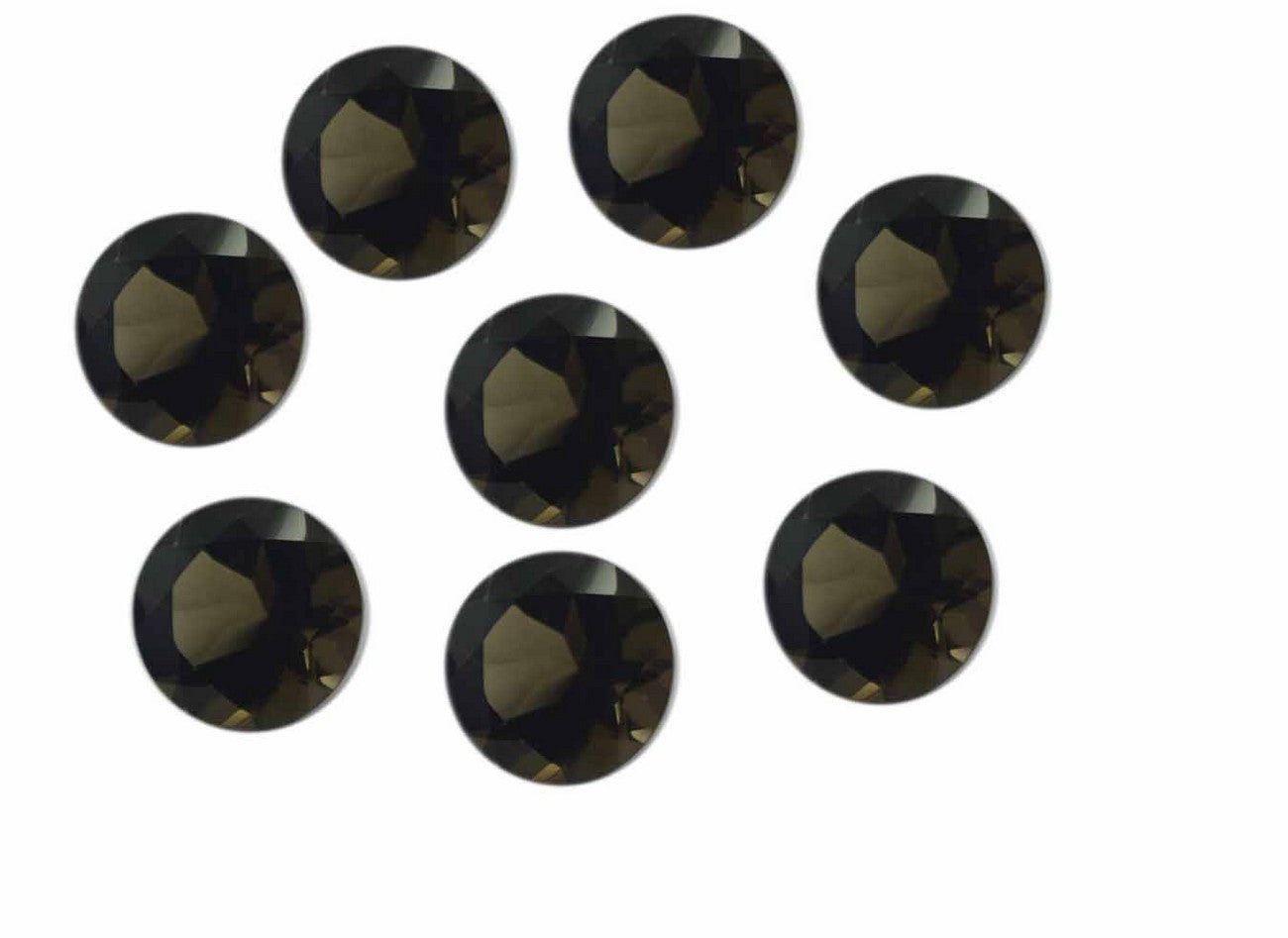 Smoky Quartz 1PC Medium 9x9 MM Round Faceted Brown Lustrous Semi Precious Loose Gemstone