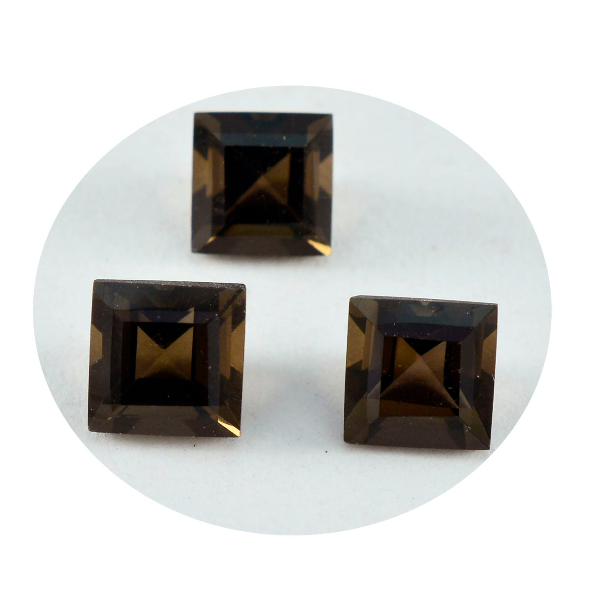 Smoky Quartz 1PC Large 10x10 MM Square Faceted Brown Shine Semi Precious Loose Gemstones Image secondaire du produit