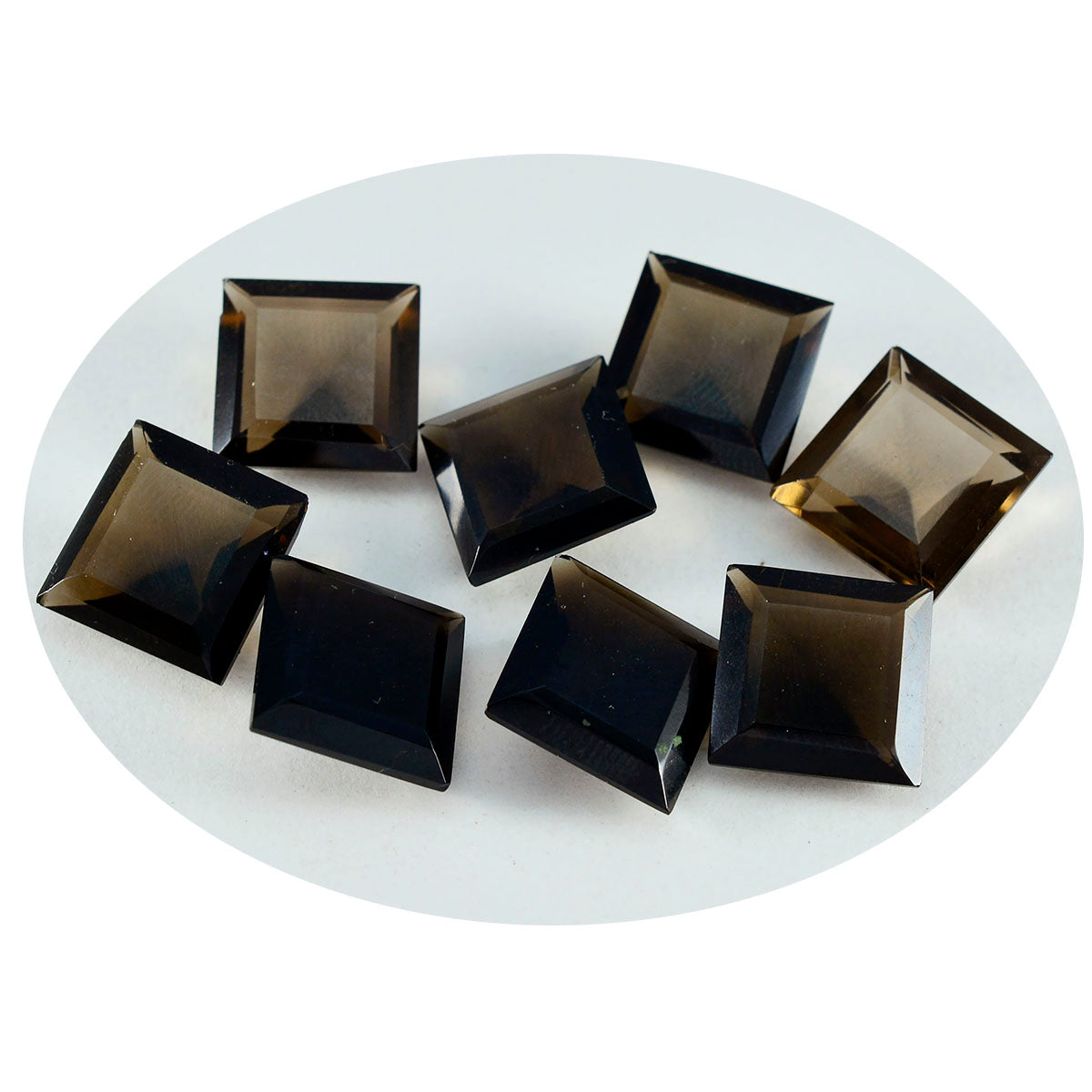 Smoky Quartz 1PC Large 12x12 MM Square Faceted Brown High Quality Semi Precious Loose Gems