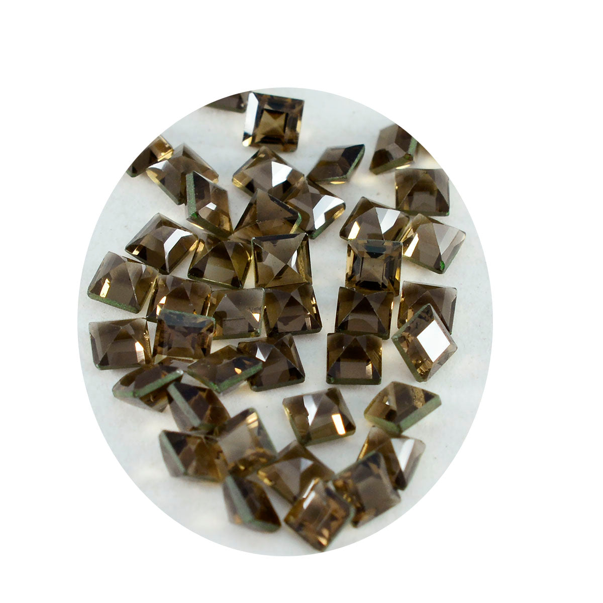 Smoky Quartz 10PC Tiny 3x3 MM Square Faceted Brown Fiery Semi Precious Gems Immagine secondaria del prodotto