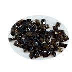 Smoky Quartz 1PC Tiny 6x6 MM Square Faceted Brown Polished Semi Precious Loose Gemstones