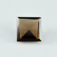 Smoky Quartz 1PC Large 10x10 MM Square Faceted Brown Shine Semi Precious Loose Gemstones