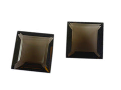 Smoky Quartz 1PC Large 12x12 MM Square Faceted Brown High Quality Semi Precious Loose Gems