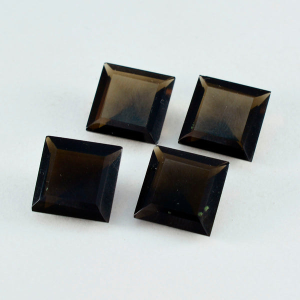 Rauchquarz 1PC Chunky 15x15 MM Quadrat Facettiert Braun Superior Halbedelsteine