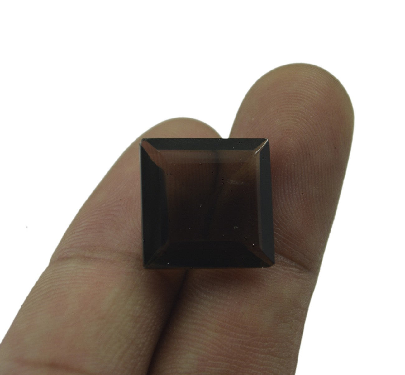 Smoky Quartz 1PC Chunky 16x16 MM Square Faceted Brown Pure Semi Precious Loose Gems