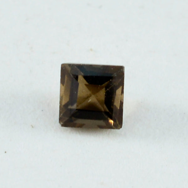Smoky Quartz 10PC Tiny 3x3 MM Square Faceted Brown Fiery Semi Precious Gems