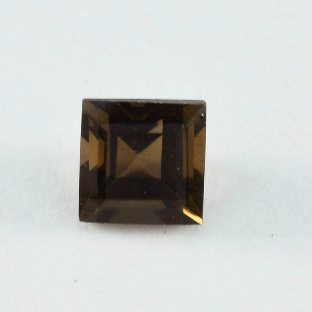 Smoky Quartz 1PC Tiny 5x5 MM Square Faceted Brown Sparkling Semi Precious Loose Gemstone
