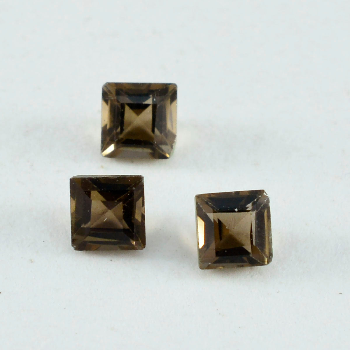 Smoky Quartz 1PC Small 7x7 MM Square Faceted Brown Splendid Semi Precious Gems Hoofdafbeelding