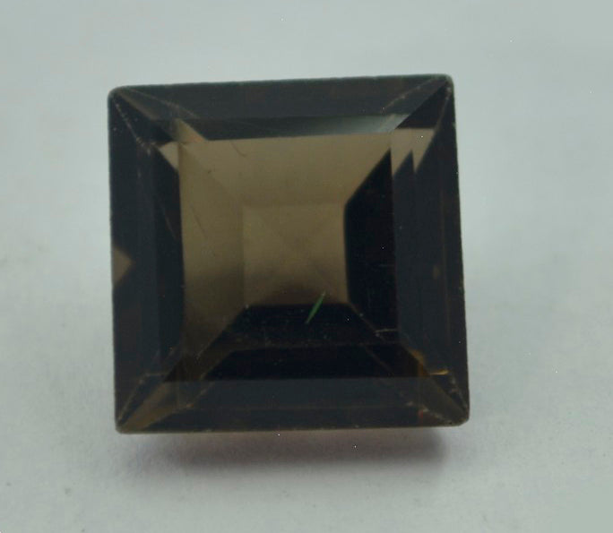 Smoky Quartz 1PC Medium 9x9 MM Square Faceted Brown Lustrous Semi Precious Loose Gemstone