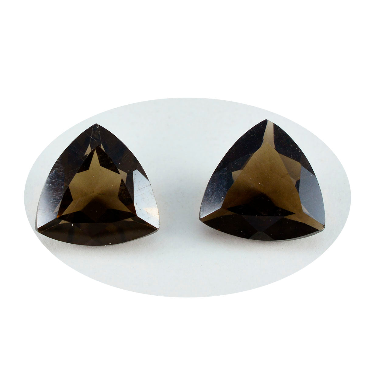 Smoky Quartz 1PC Large 11x11 MM Triangle Faceted Brown Fine Semi Precious Gems Image secondaire du produit