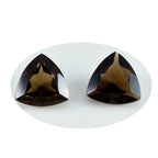 Smoky Quartz 1PC Large 11x11 MM Triangle Faceted Brown Fine Semi Precious Gems