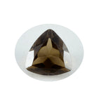 Smoky Quartz 1PC Chunky 14x14 MM Triangle Faceted Brown Genuine Semi Precious Loose Gemstones