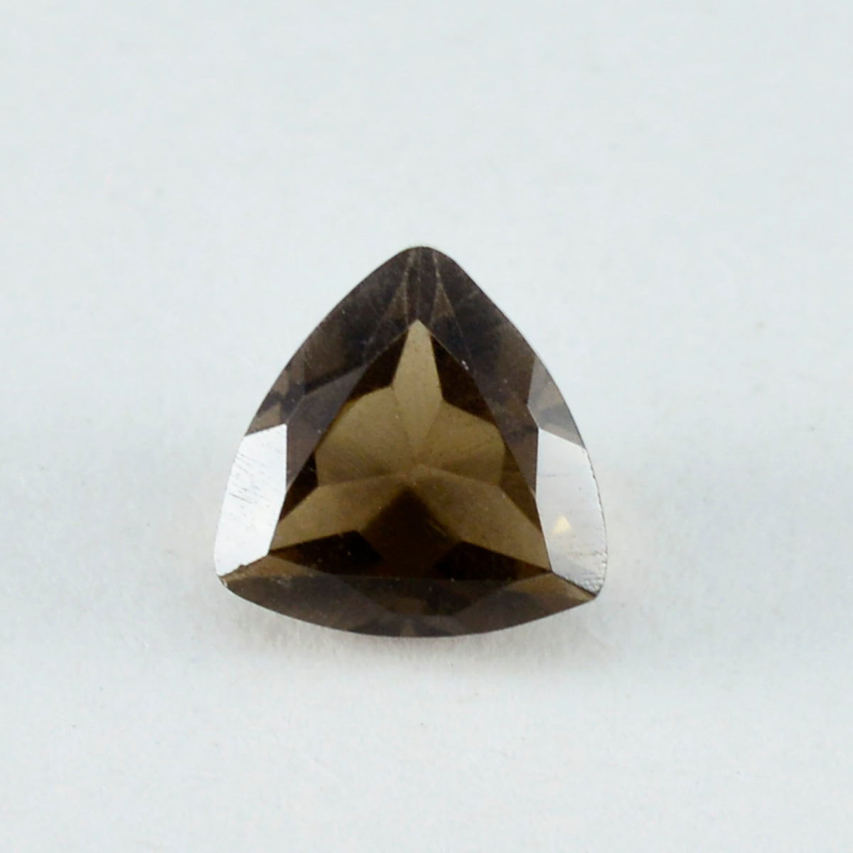Smoky Quartz 1PC Chunky 14x14 MM Triangle Faceted Brown Genuine Semi Precious Loose Gemstones