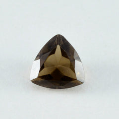 Smoky Quartz 1PC Chunky 14x14 MM Triangle Faceted Brown Genuine Semi Precious Loose Gemstones