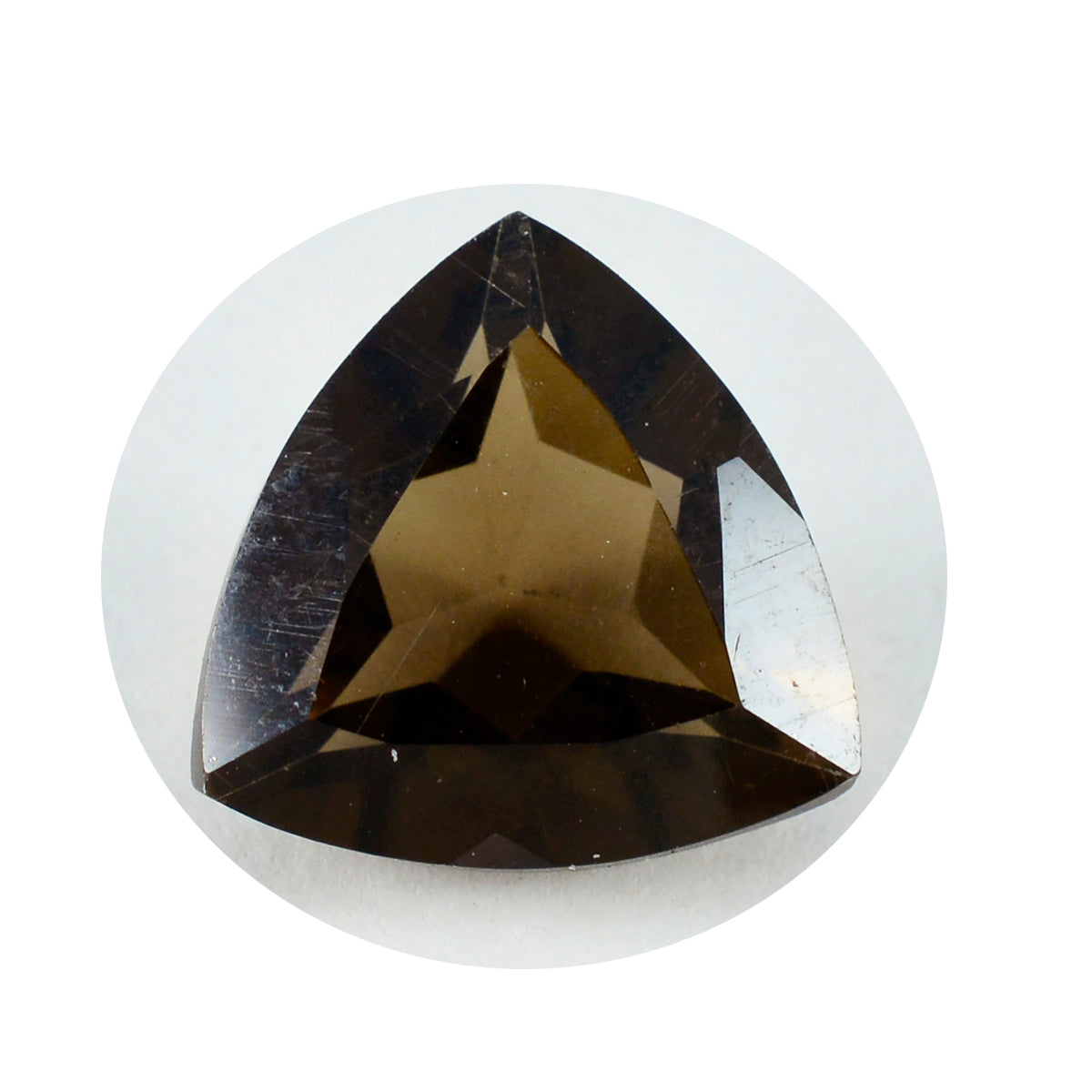 Smoky Quartz 1PC Chunky 15x15 MM Triangle Faceted Brown Superior Semi Precious Gems Image principale du produit