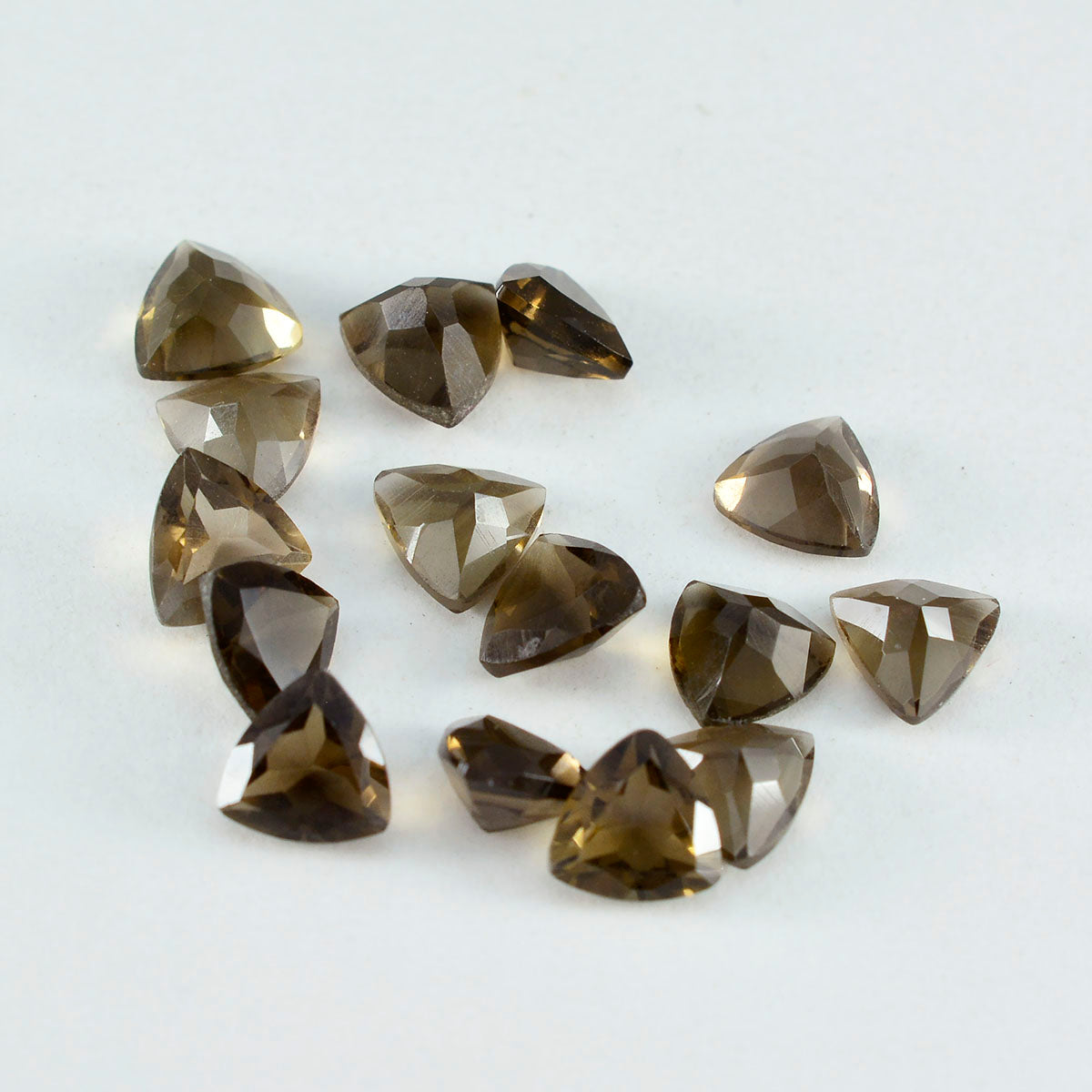 Smoky Quartz 10PC Tiny 4x4 MM Triangle Faceted Brown Brilliant Semi Precious Loose Gems