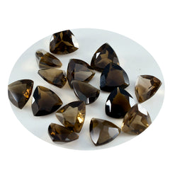 Smoky Quartz 1PC Tiny 6x6 MM Triangle Faceted Brown Polished Semi Precious Loose Gemstones