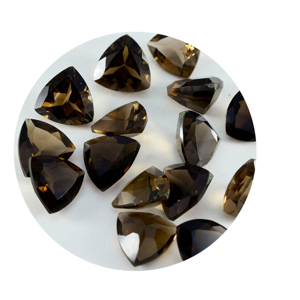 Smoky Quartz 1PC Small 7x7 MM Triangle Faceted Brown Splendid Semi Precious Gems