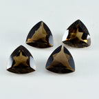Smoky Quartz 1PC Large 10x10 MM Triangle Faceted Brown Shine Semi Precious Loose Gemstones