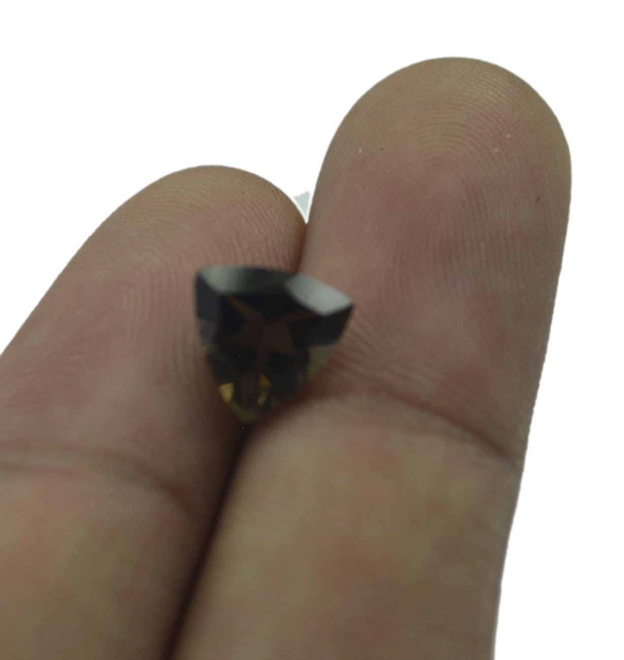 Smoky Quartz 1PC Large 12x12 MM Triangle Faceted Brown High Quality Semi Precious Loose Gems