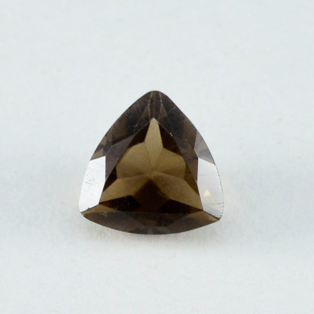 Smoky Quartz 1PC Chunky 13x13 MM Triangle Faceted Brown Natural Semi Precious Loose Gemstone