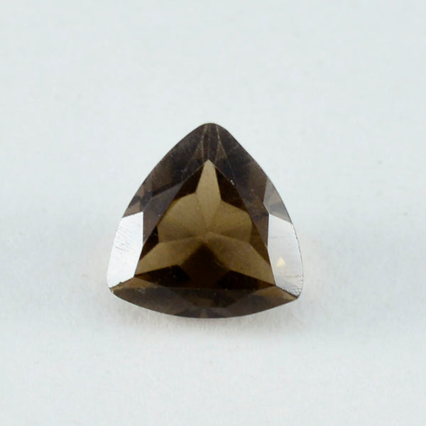 Smoky Quartz 1PC Chunky 13x13 MM Triangle Faceted Brown Natural Semi Precious Loose Gemstone