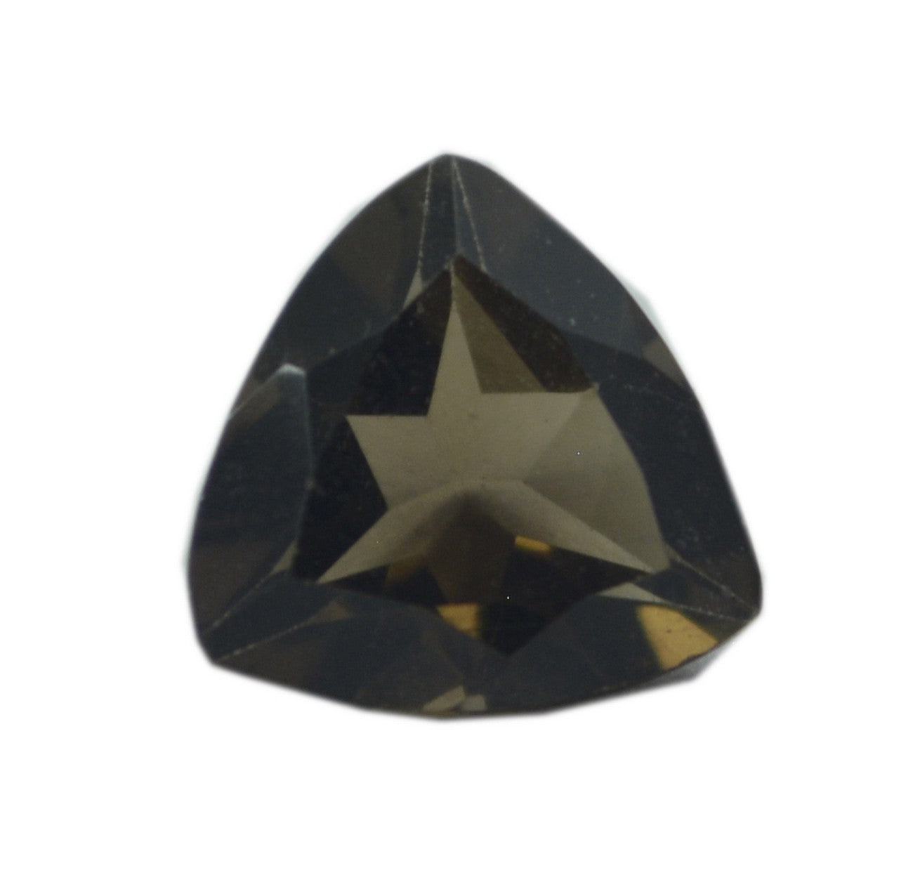 Smoky Quartz 1PC Chunky 14x14 MM Triangle Faceted Brown Genuine Semi Precious Loose Gemstones
