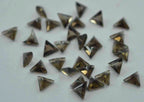 Smoky Quartz 10PC Tiny 4x4 MM Triangle Faceted Brown Brilliant Semi Precious Loose Gems