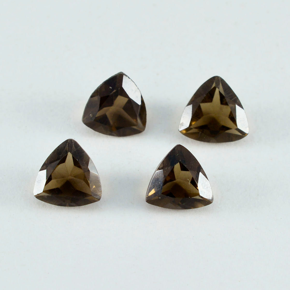 Smoky Quartz 1PC Small 7x7 MM Triangle Faceted Brown Splendid Semi Precious Gems Hoofdafbeelding