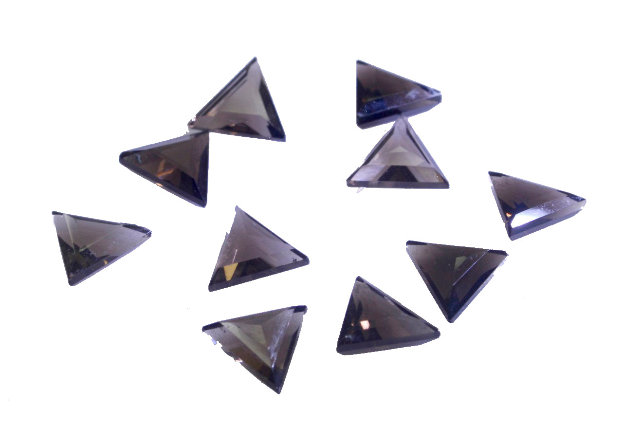 Smoky Quartz 1PC Small 8x8 MM Triangle Faceted Brown Luster Semi Precious Loose Gems