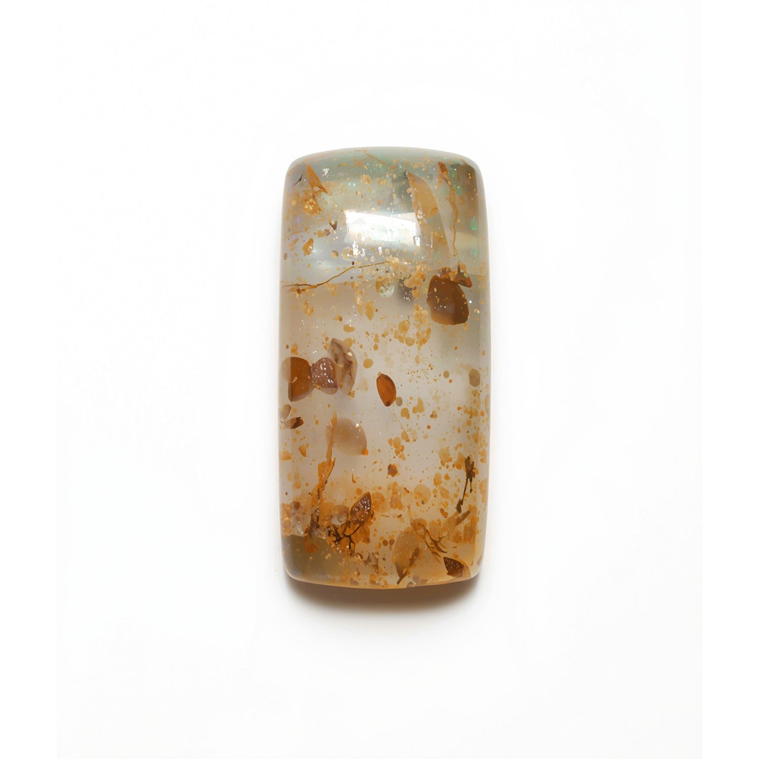 Sun Stone 1PC Small 6x12 MM Baguette Cabochon Blue Splendid semi Precious Semi Precious Gemstone Hoofdafbeelding