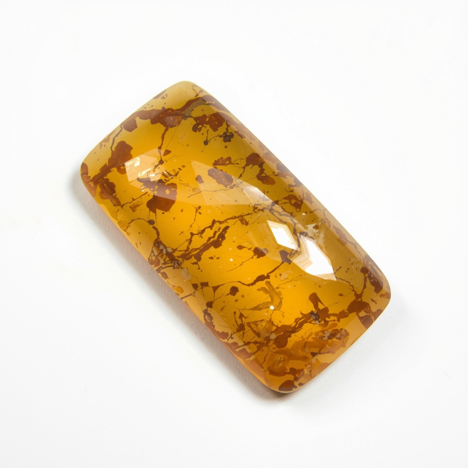 Sun Stone 1PC Large 8x16 MM Baguette Cabochon Blue Lustrous semi Precious Gems