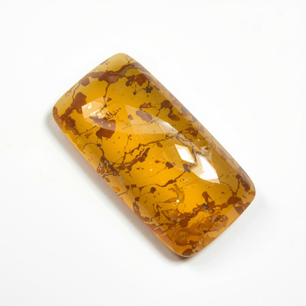Sun Stone 1PC Large 8x16 MM Baguette Cabochon Blue Lustrous semi Precious Gems