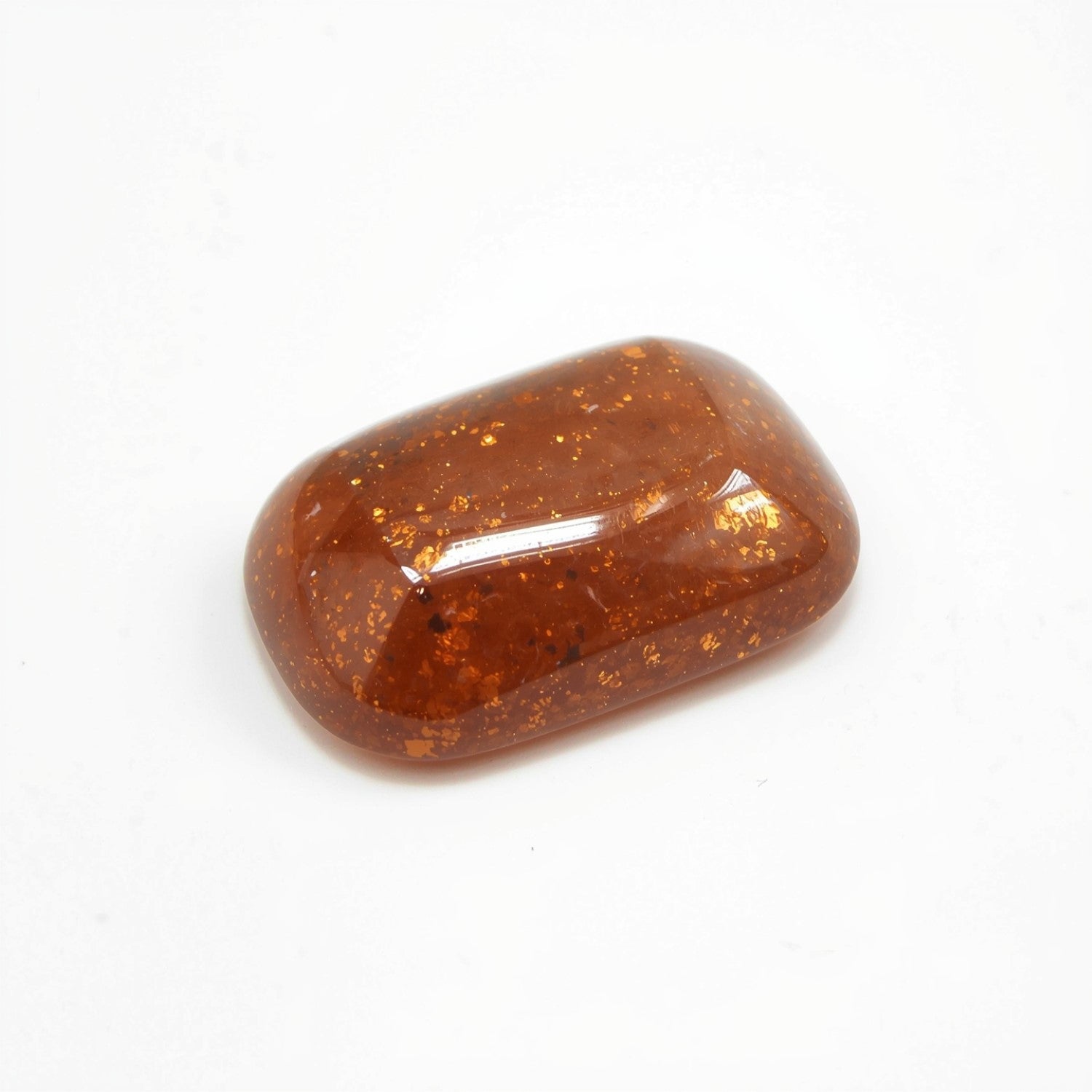 Sun Stone 1PC Small 7x9 MM Emerald Cabochon Blue Lustrous semi Precious Loose Gemstone